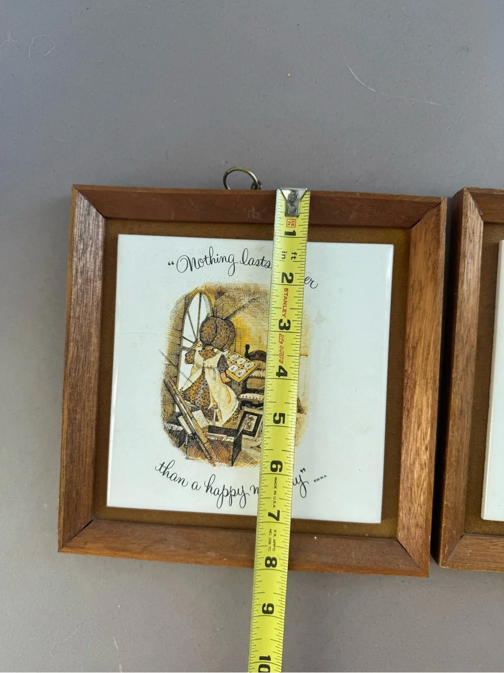 Holly Hobbie Wood Tone Brown Wall Picture Frame - Set of 2